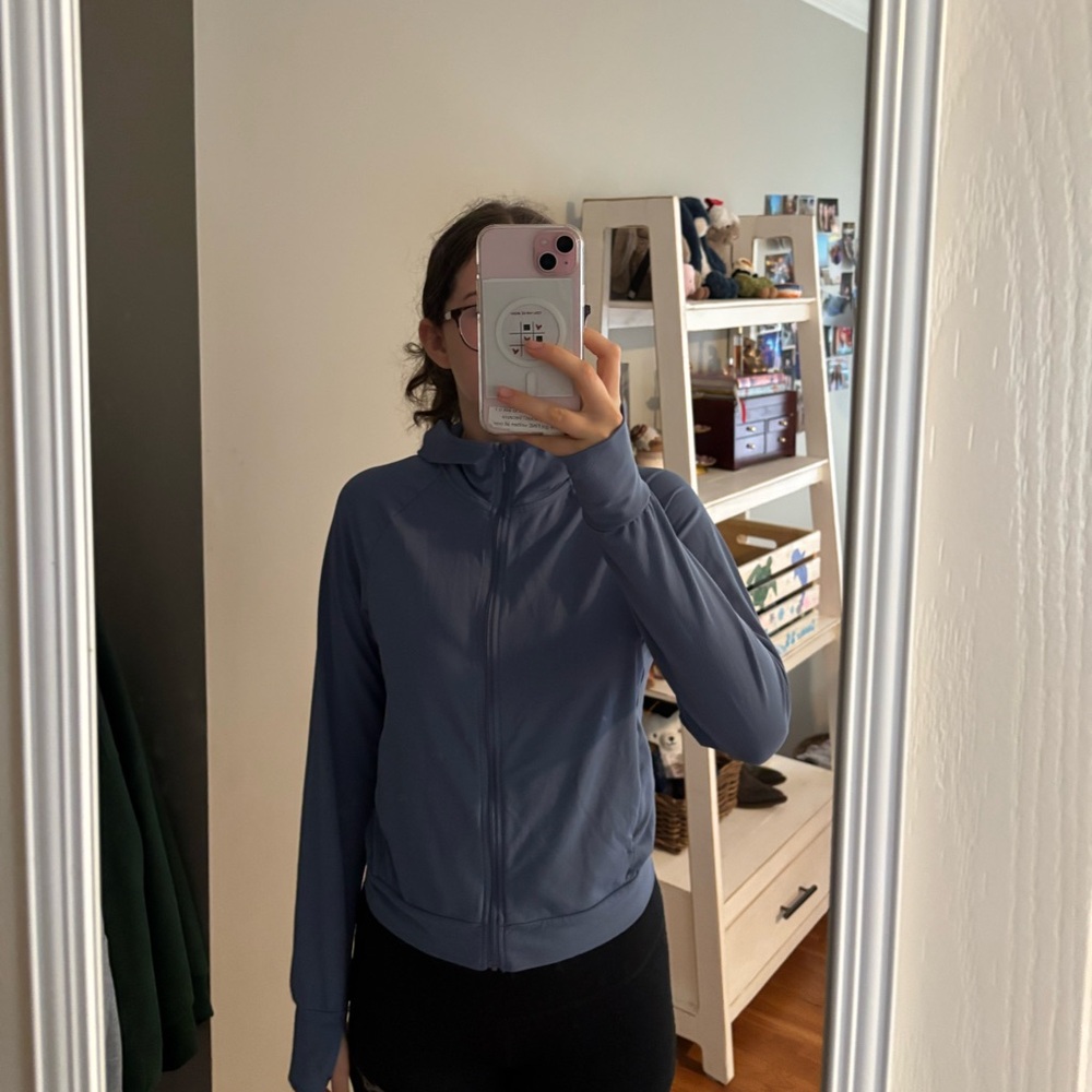 Uniqlo Blue Bomber Jacket Lightweight Stylish Design
